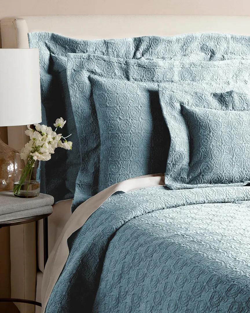 Rose Coastal Coverlet Collection - Beige, Cotton