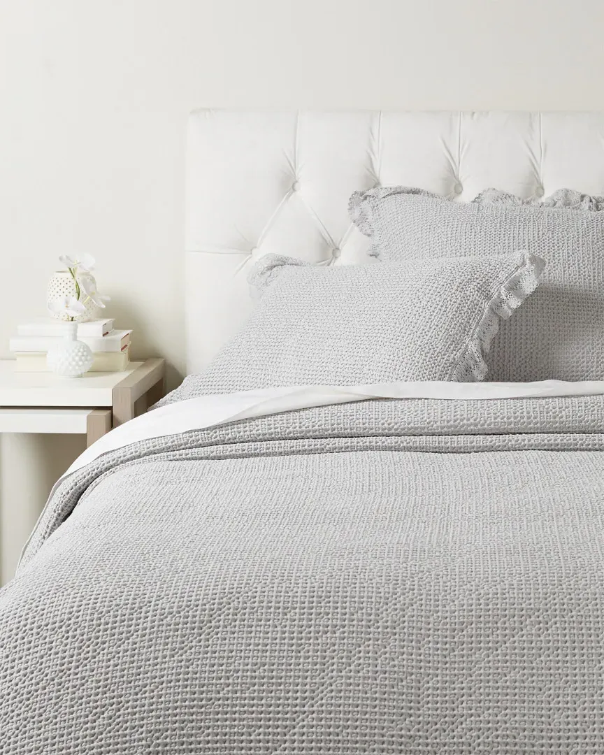 Sara Coverlet Collection - Grey, Cotton