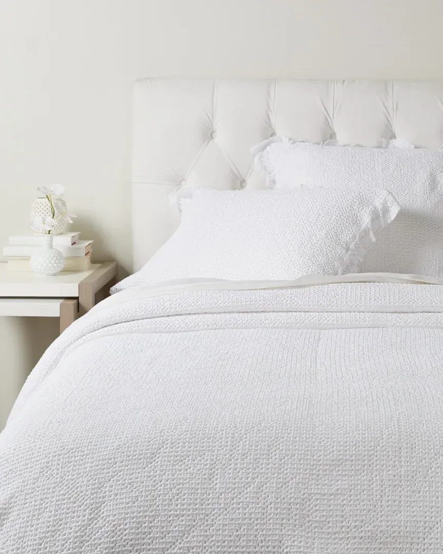 Sara Coverlet Collection - White, Cotton