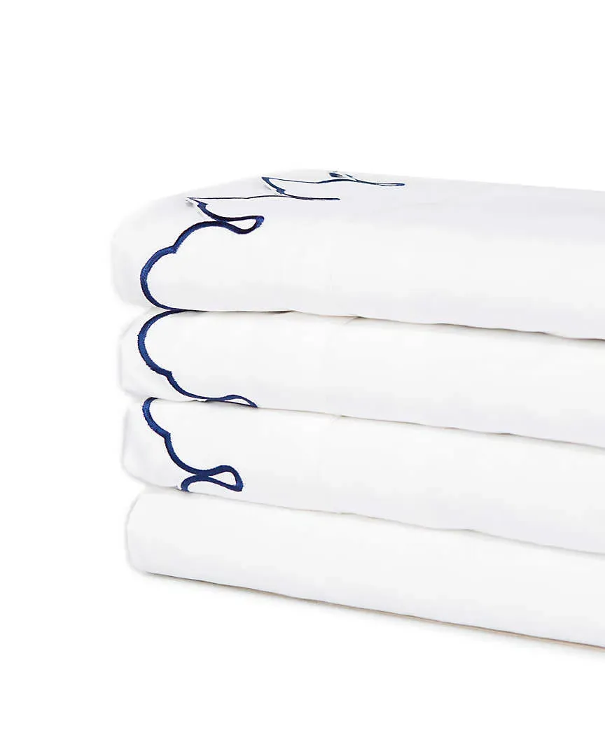 Scallop Sheet Set - White, Cotton image