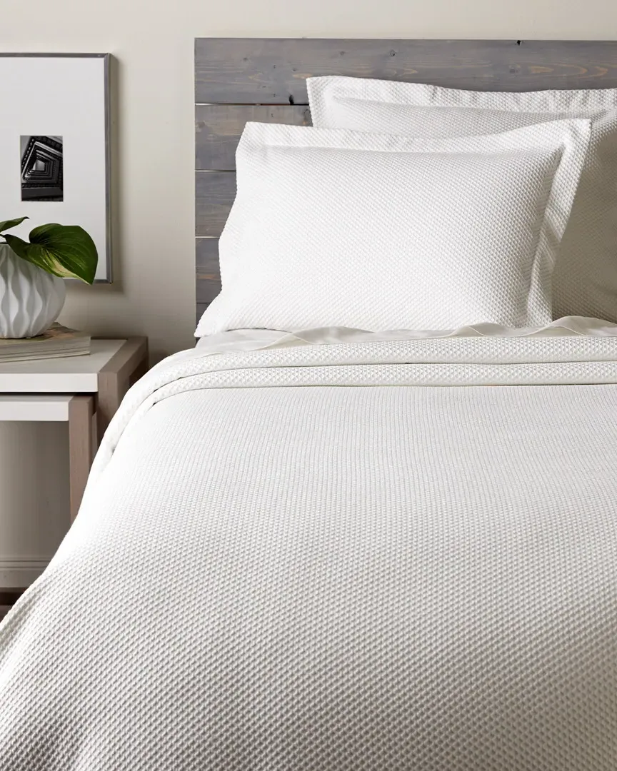Soft Diamond Coverlet Collection - White