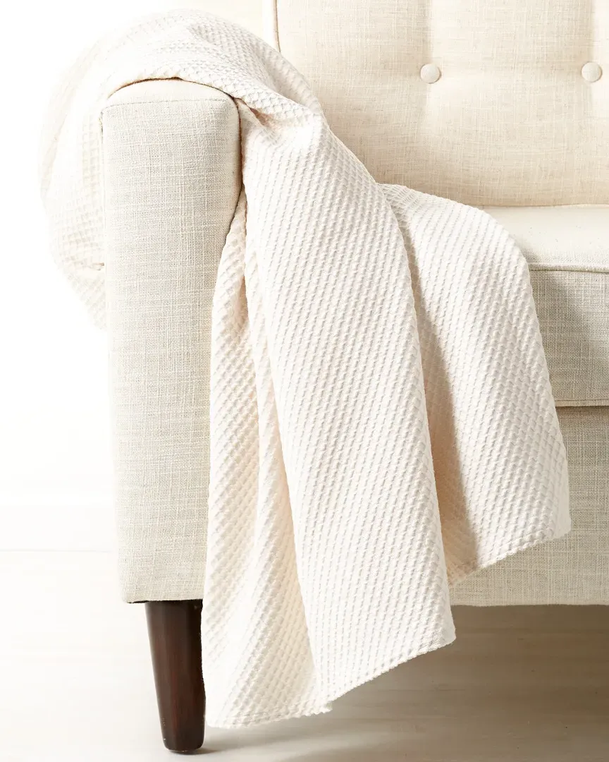 Soft Diamond Throw - Ecru, Cotton Blend image