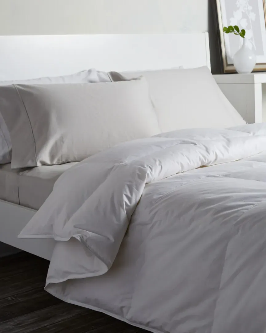 Studio Warm-Weight Down Comforter - White, Cotton