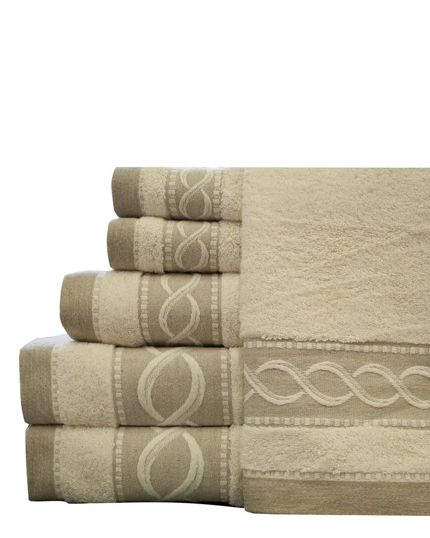 Waves 6pc Towel Set - Linen