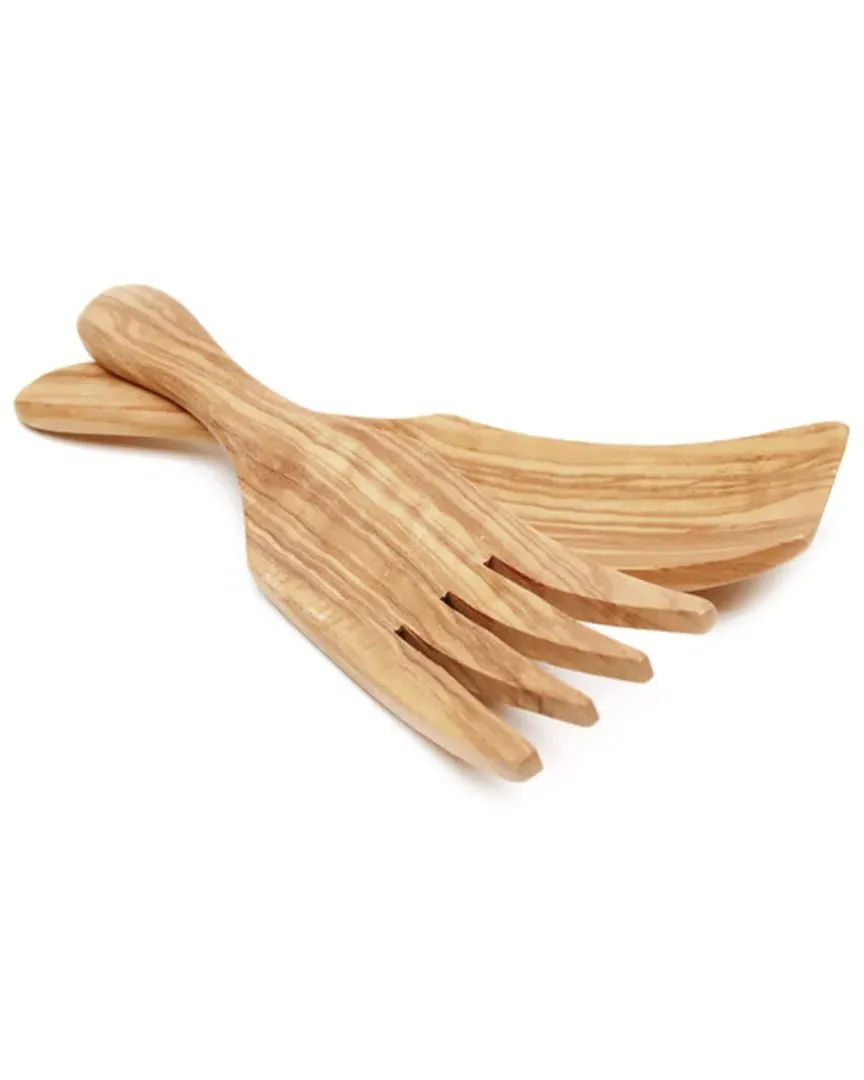 2-Piece Spaghetti Servers - Olive Wood