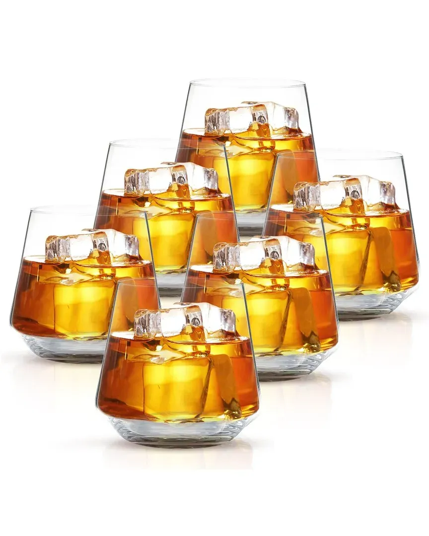 Set of 6 Old Fashioned Whiskey Tumblers - Clear Glass image