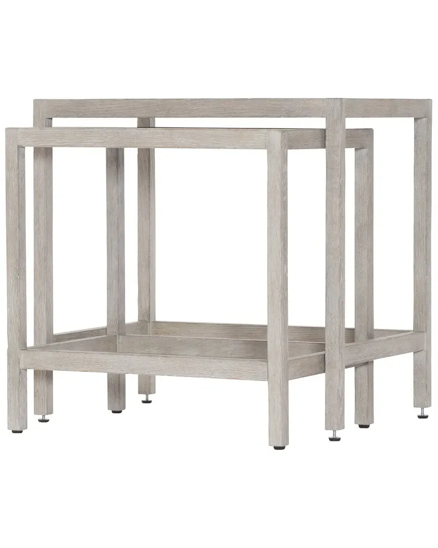 Albion Nesting Table - Pewter, White Oak image