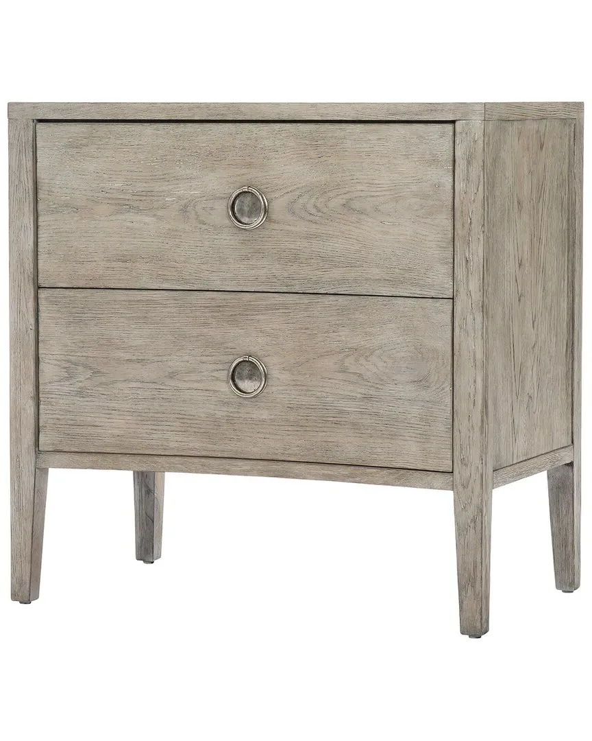 Albion Nightstand with USB Charging - Pewter, Wood image