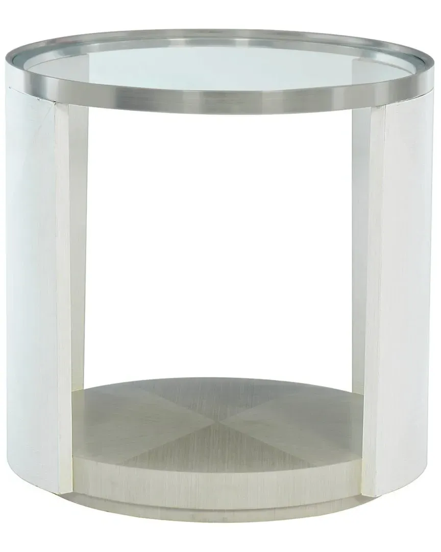 Axiom Round Chairside Table - Grey, Glass image