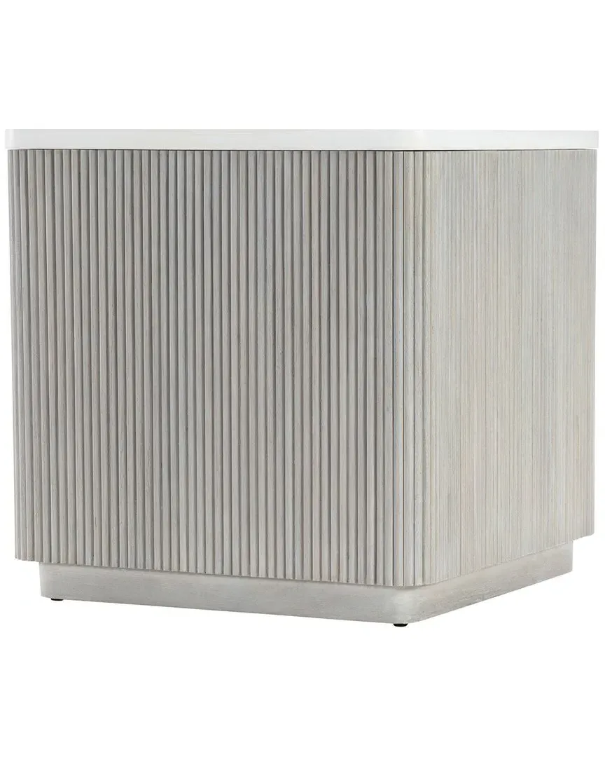 Colonnade Square Side Table - Faux Stone, Gmelina Wood image