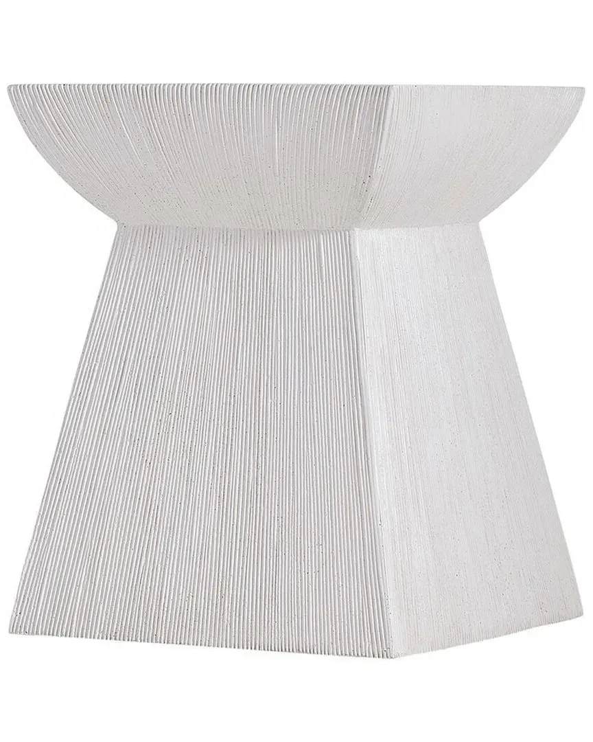 Exteriors Casitas Accent Table - White, Stonecast