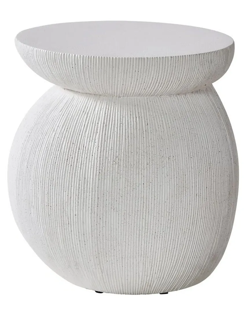 Exteriors Corsica Half Circle Accent Table - Stone Veneer