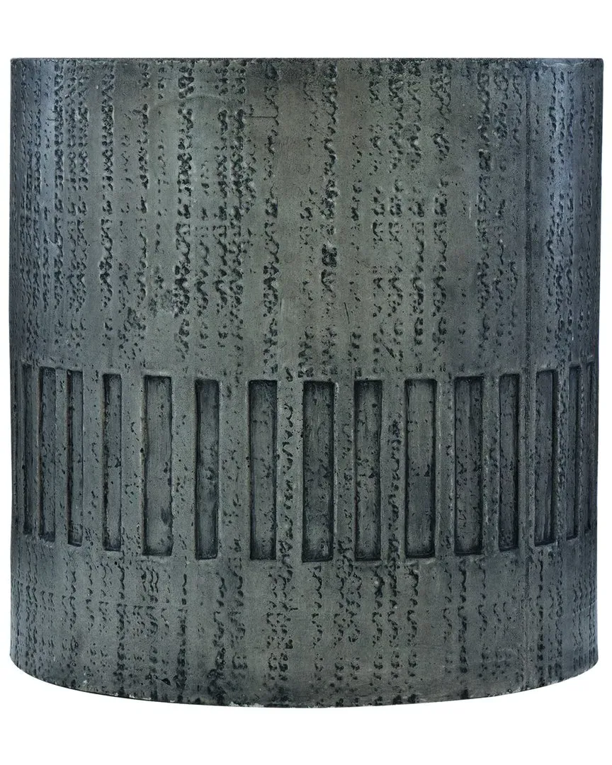 Exteriors Miramar Round End Table - Dark Charcoal, Concrete image