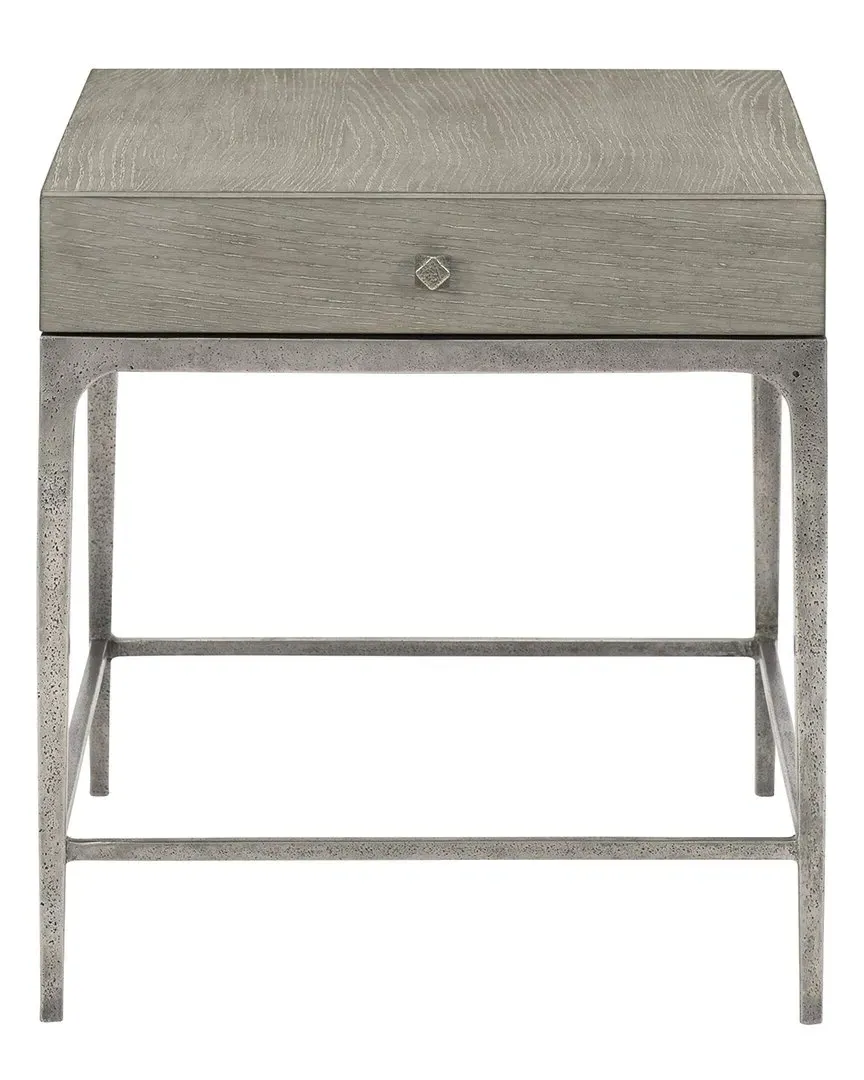 Linea End Table with Drawer - Grey, Oak
