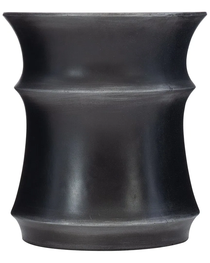 Maya Round Accent Table - Black, Concrete image