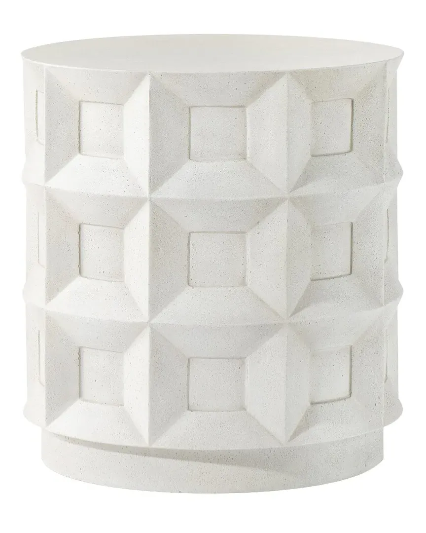 Prado Round Accent Table - Buff, Concrete