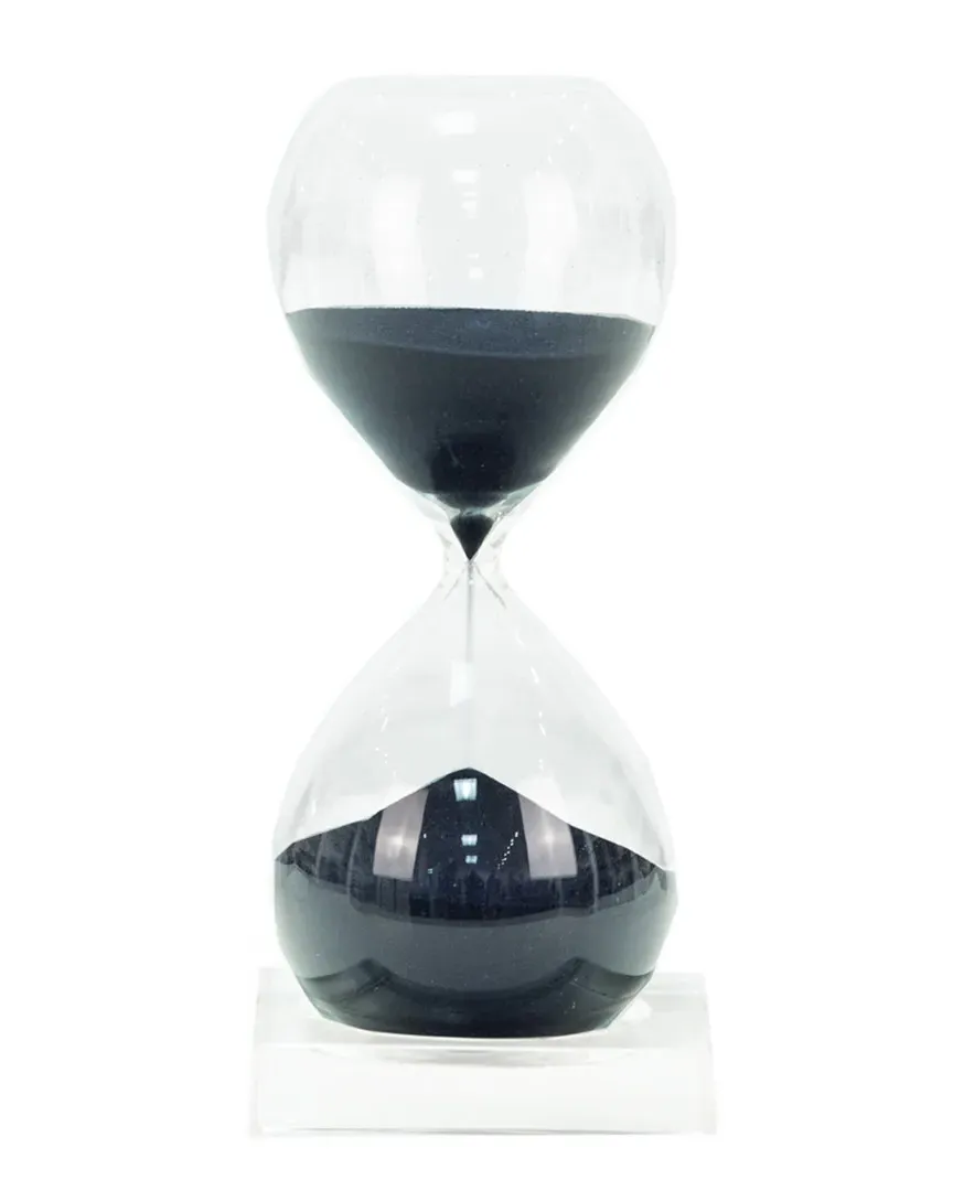 30-Minute Sand Timer on Crystal Base - Navy image