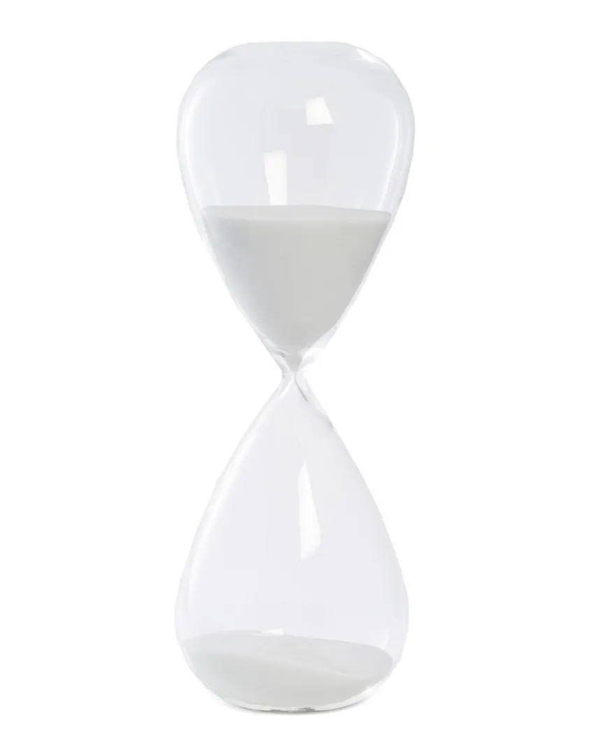 90 Minute Crystal Sand Timer - White