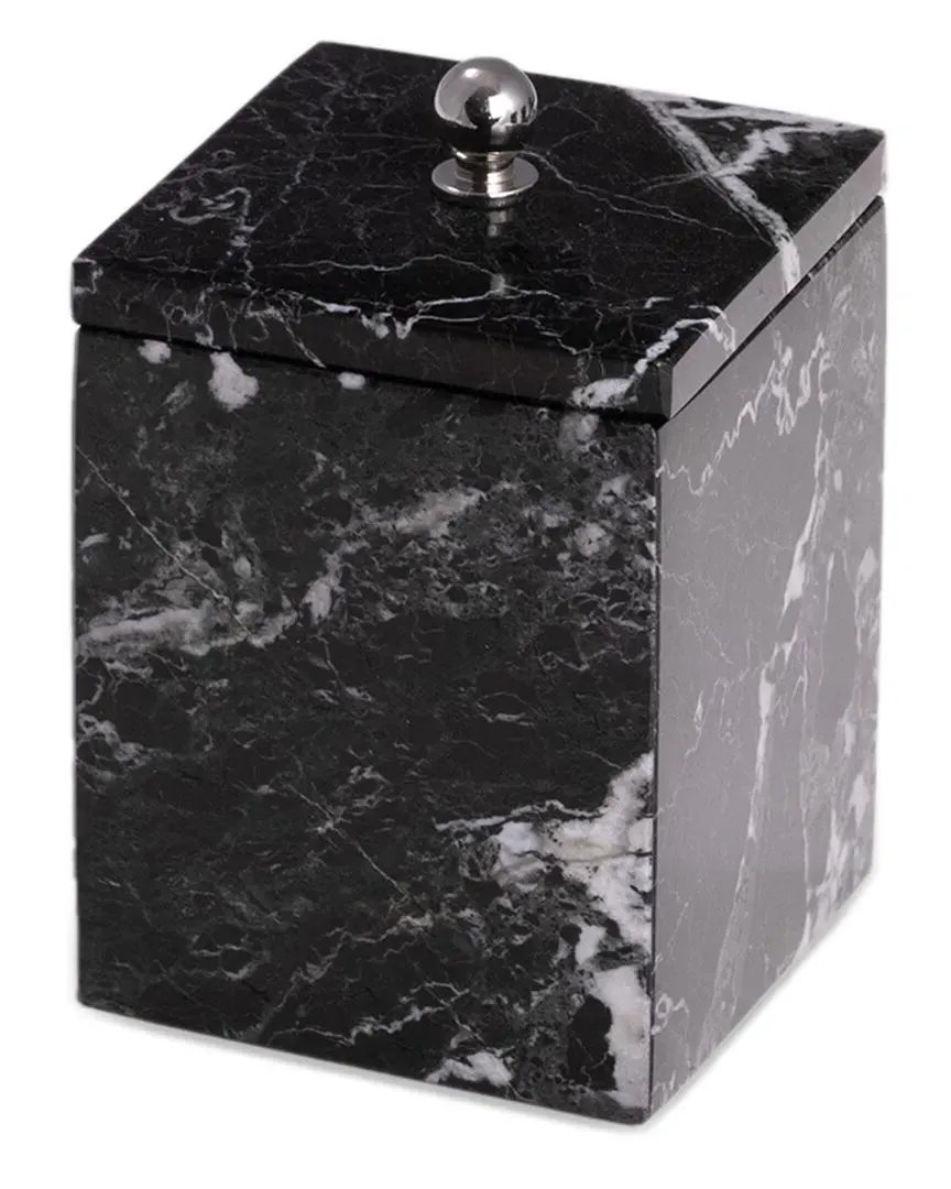 Atticus Bath Canister - Black, Marble image
