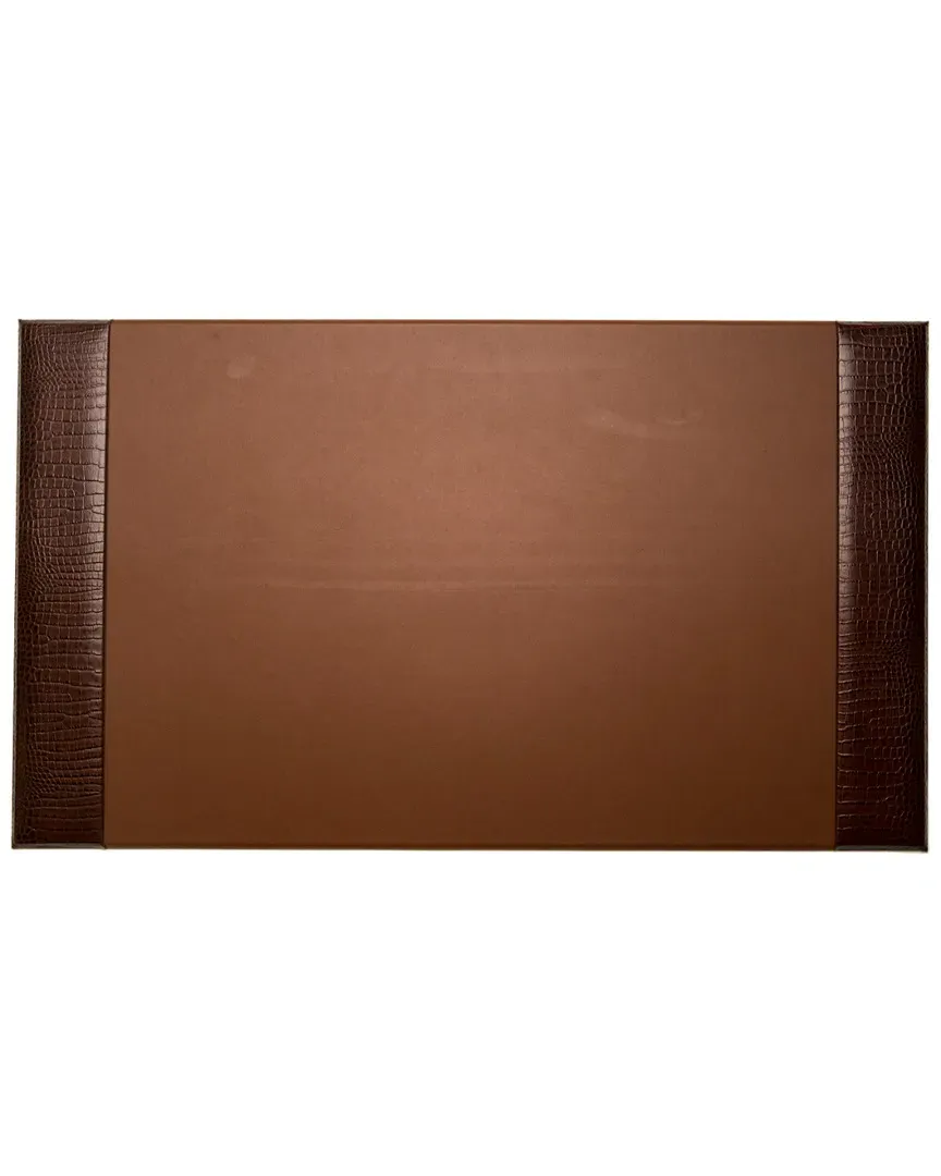 Croco Leather Desk Pad - Brown image