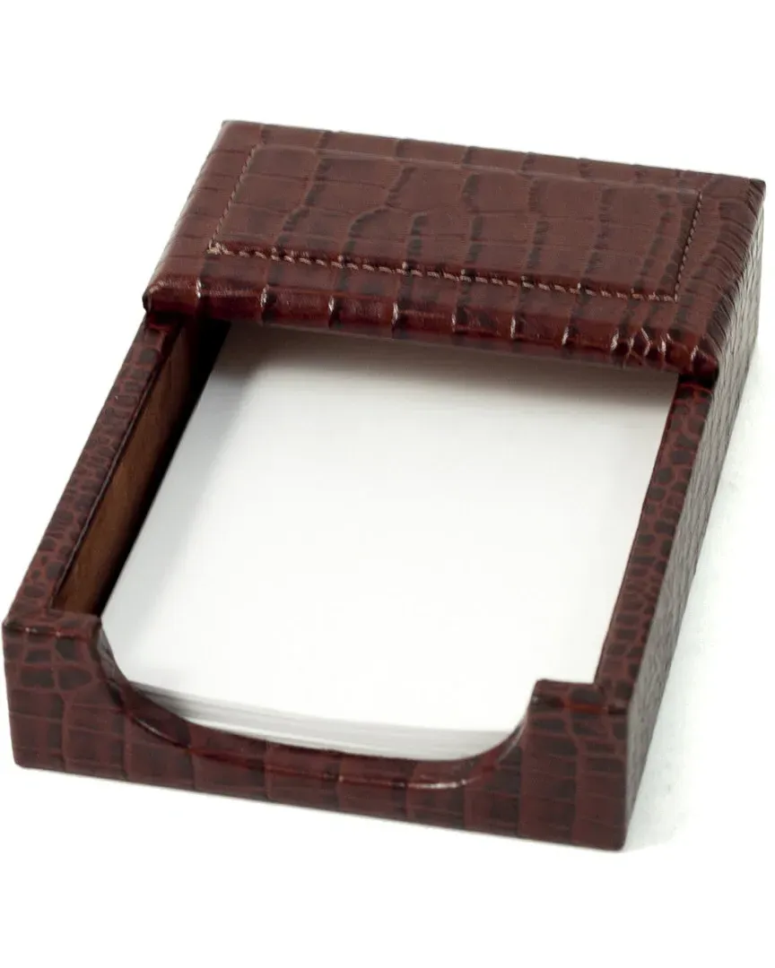 Croco Leather Memo Holder - Brown image