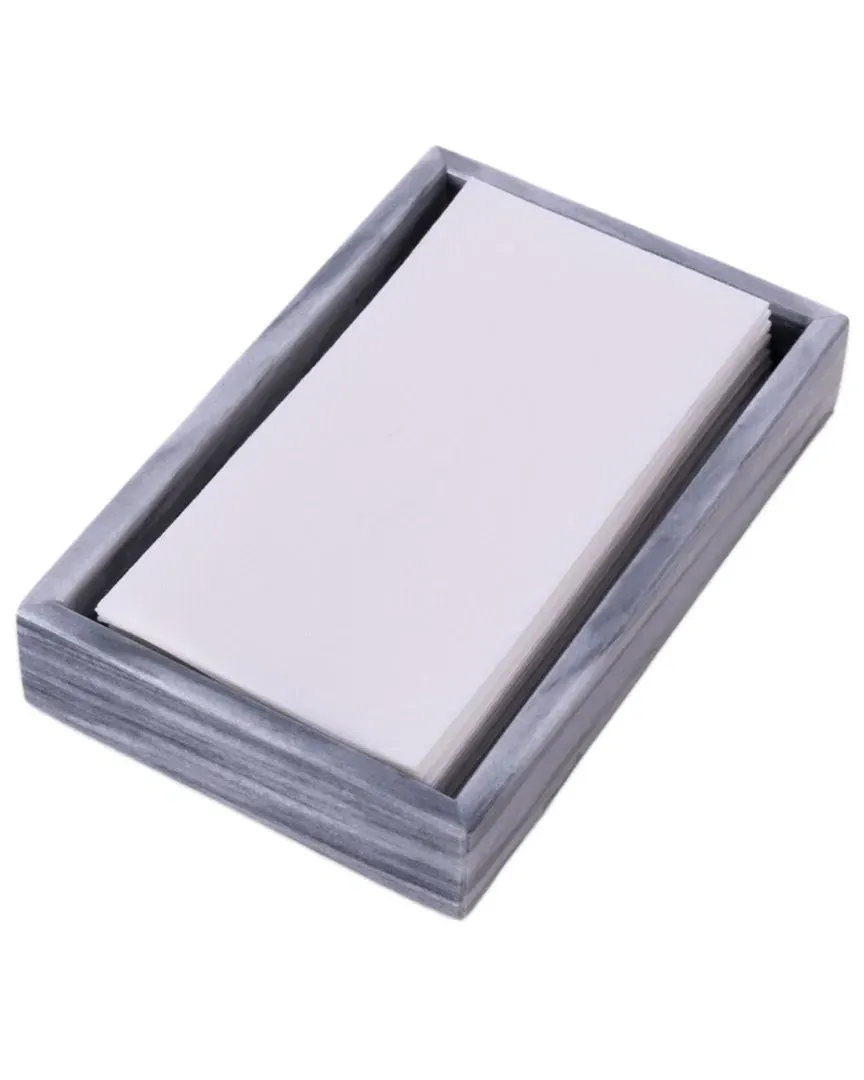 Ezra Carrera Guest Towel Tray - Grey, Marble image