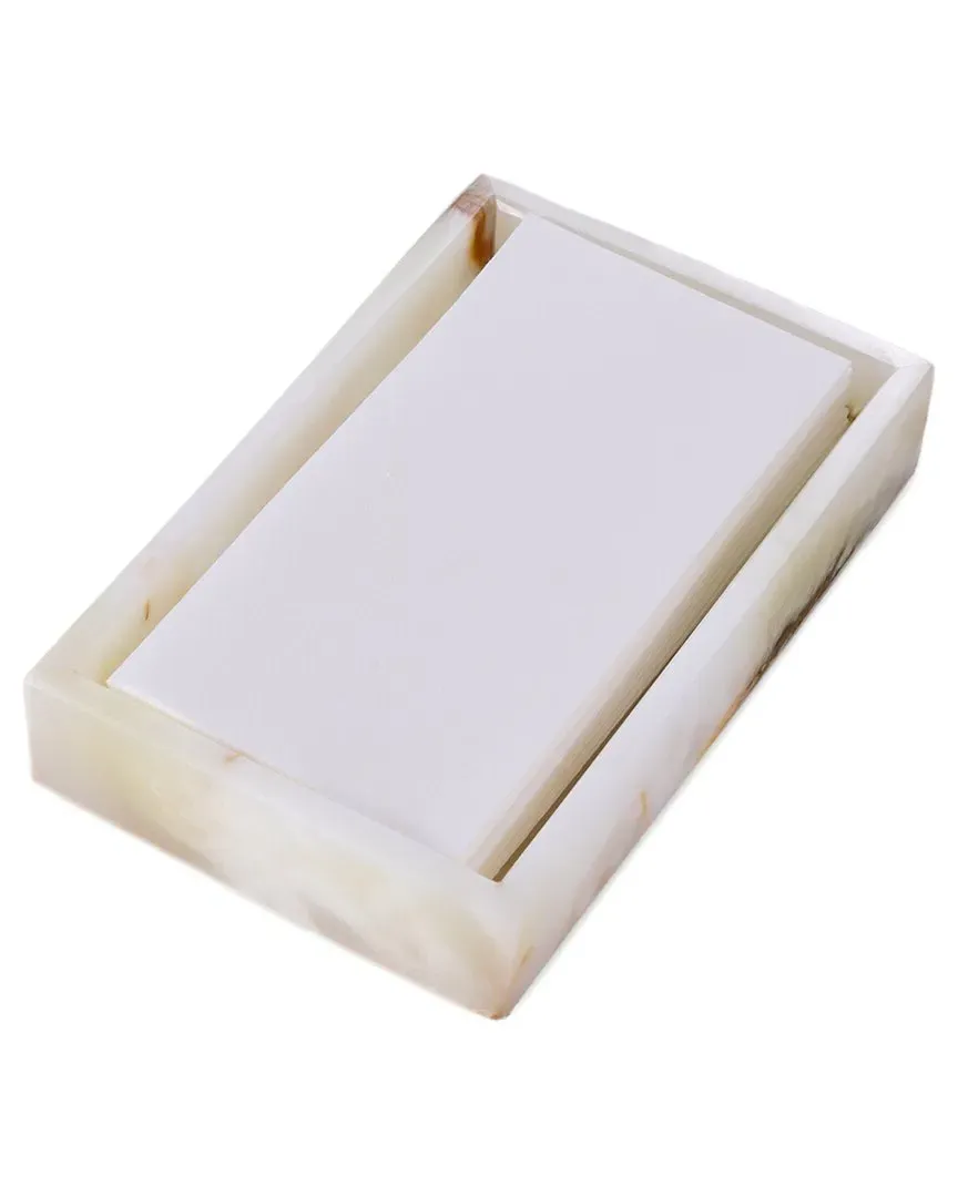 Ezra Guest Towel Tray - Green, Marble