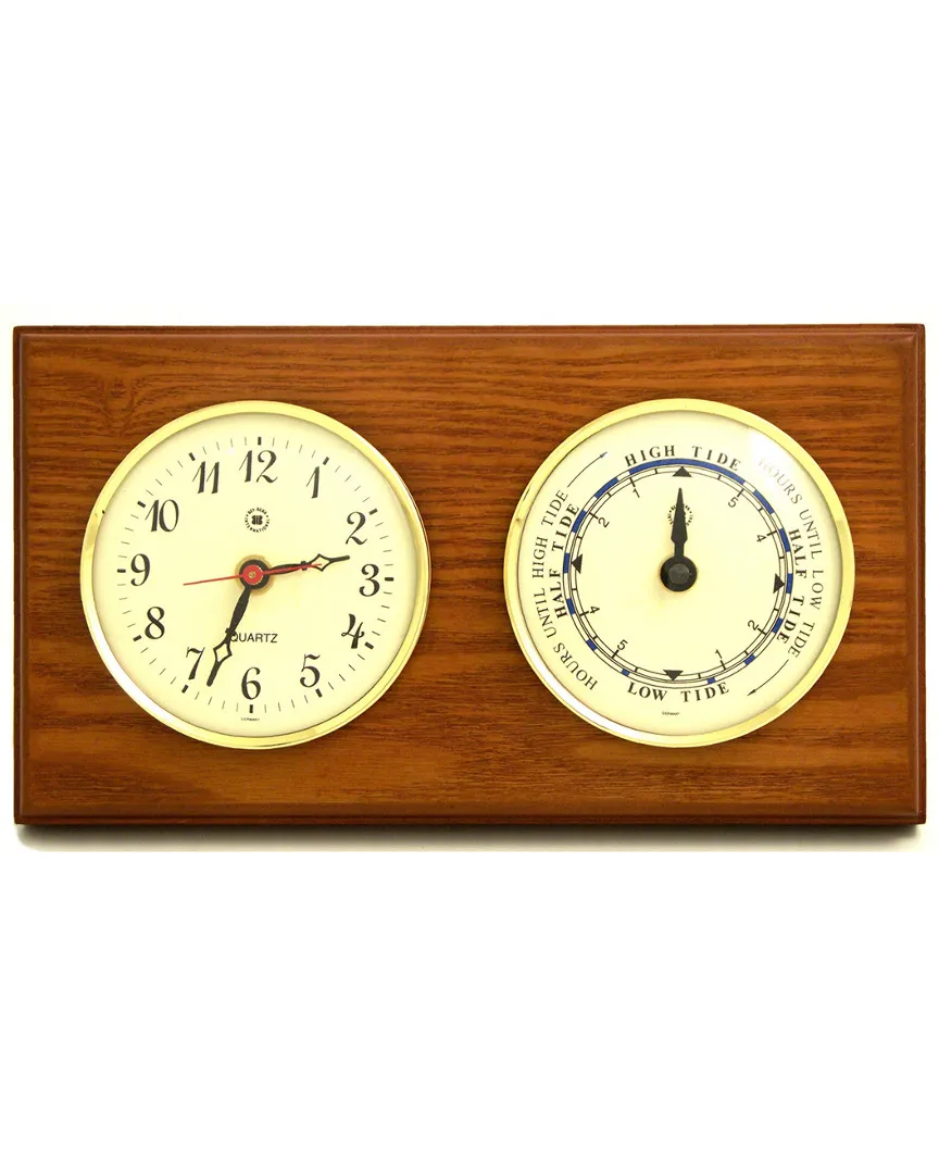 Quartz Clock and Tide Clock - Oak