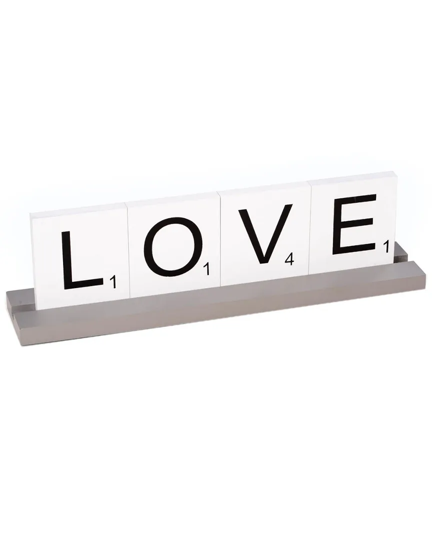 Serenity Love Letter Tile Sign - White, Wood image