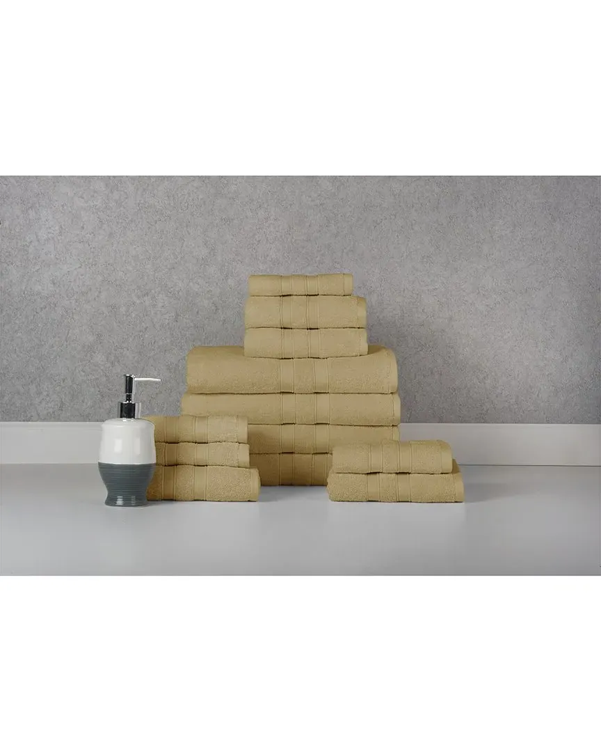 12pc Egyptian Cotton Towel Set - Solid Linen