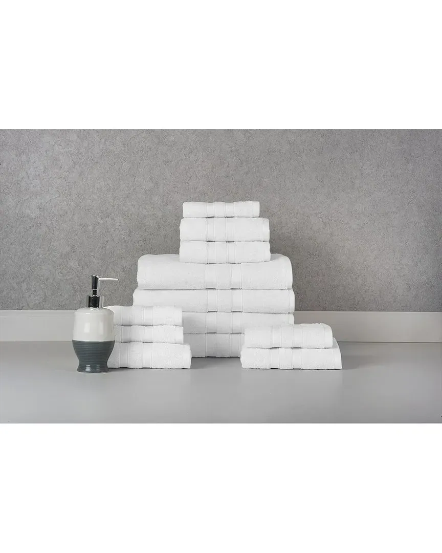 12pc Egyptian Cotton Towel Set - White