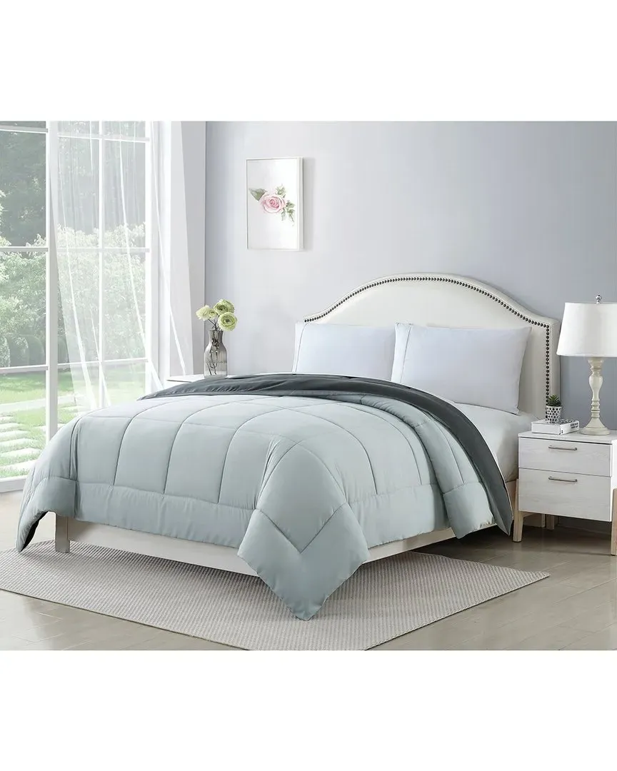 Reversible Down Alternative Comforter - Silver Grey image