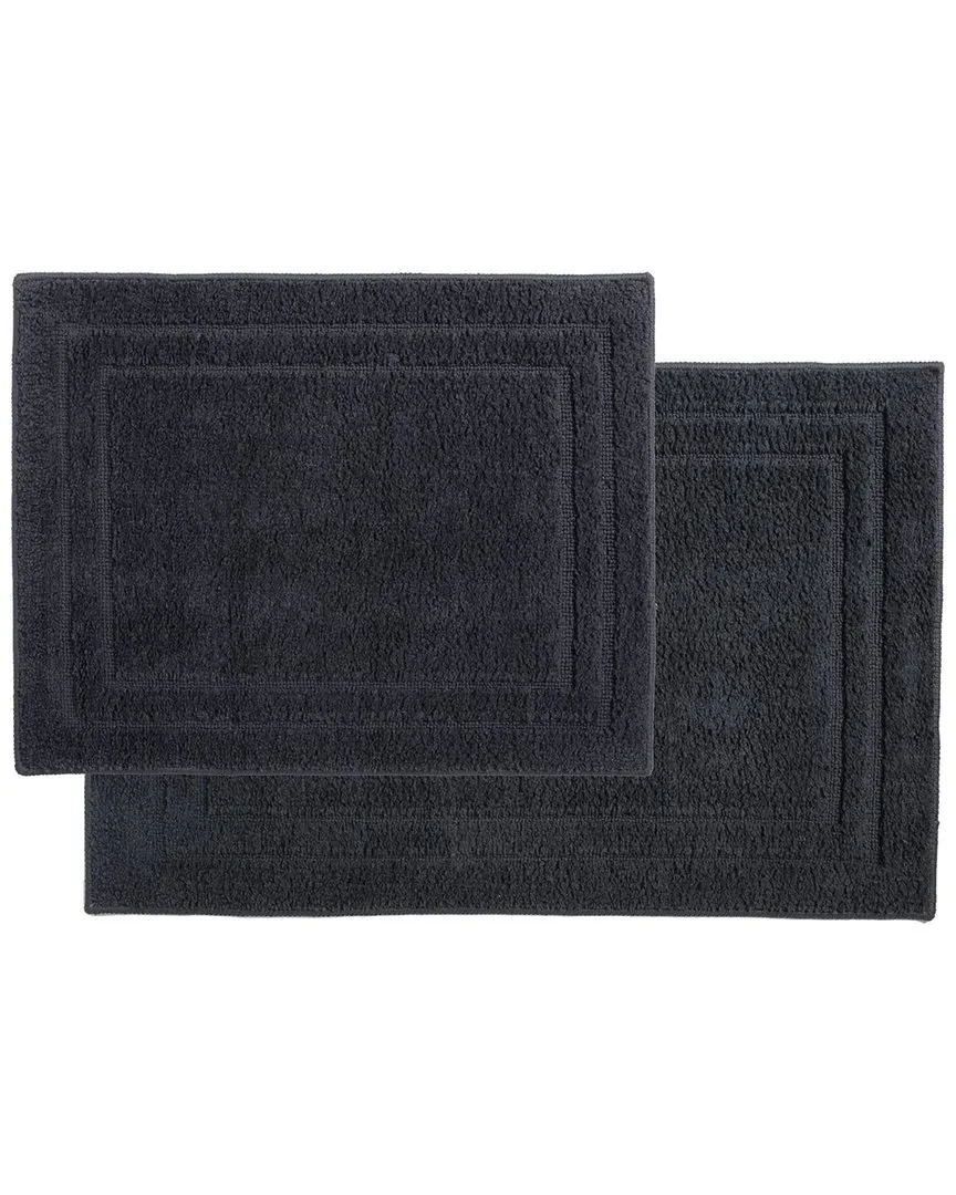 Set of 2 Shag Bath Mats - Charcoal, Microfiber image