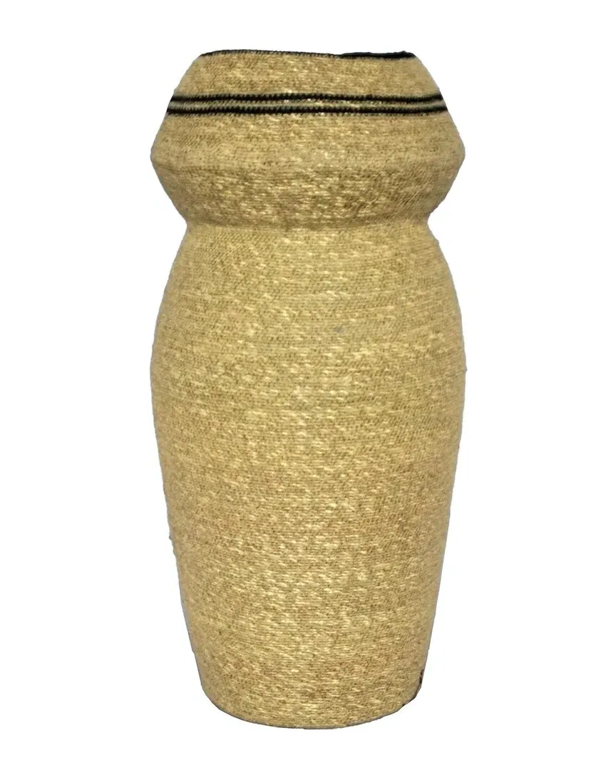 Basket Top Storage Basket - Natural & Black, Seagrass