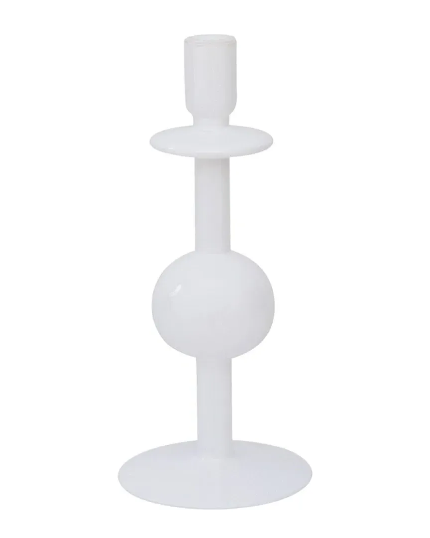 Candle Holder Recycled Glass Bulb - White image