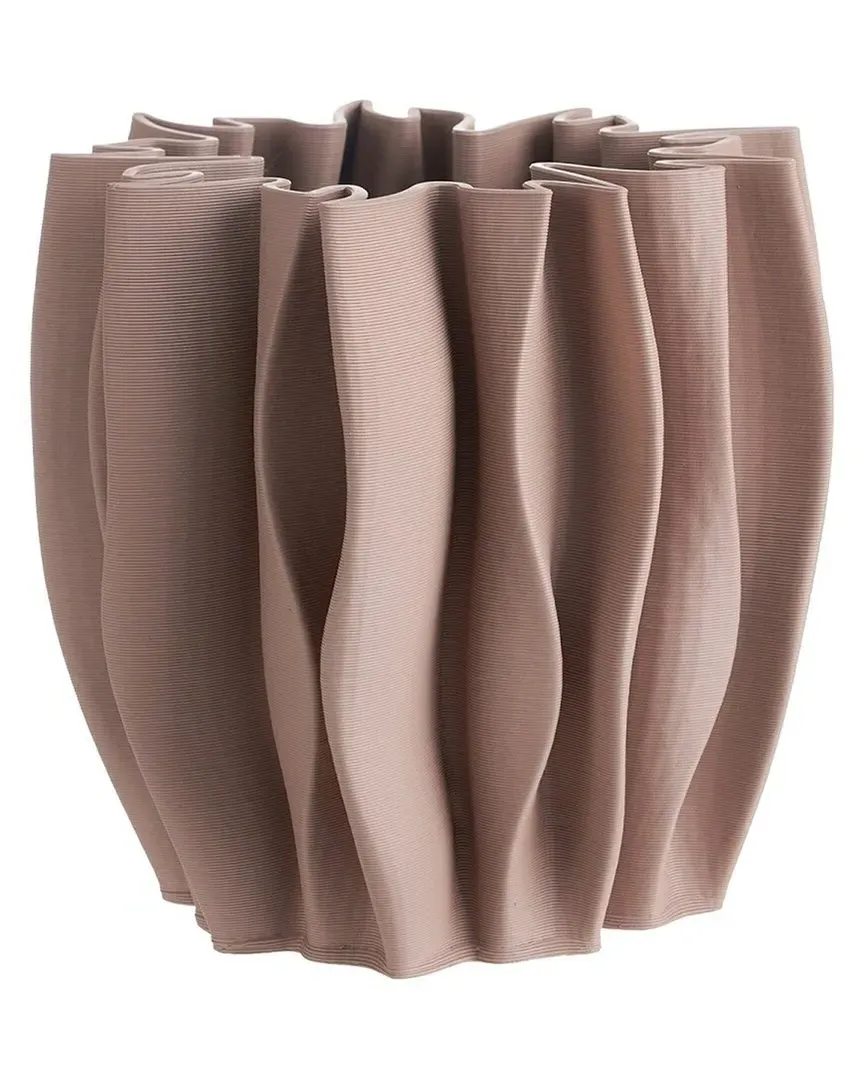 Ceramic 3D Printed Vase - Bean Paste Red, Marble