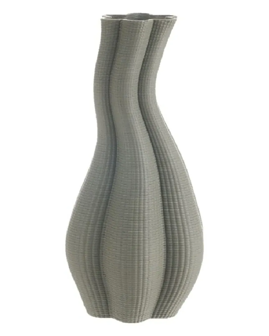 Ceramic 3D Printed Vase - Grey Green, Marble