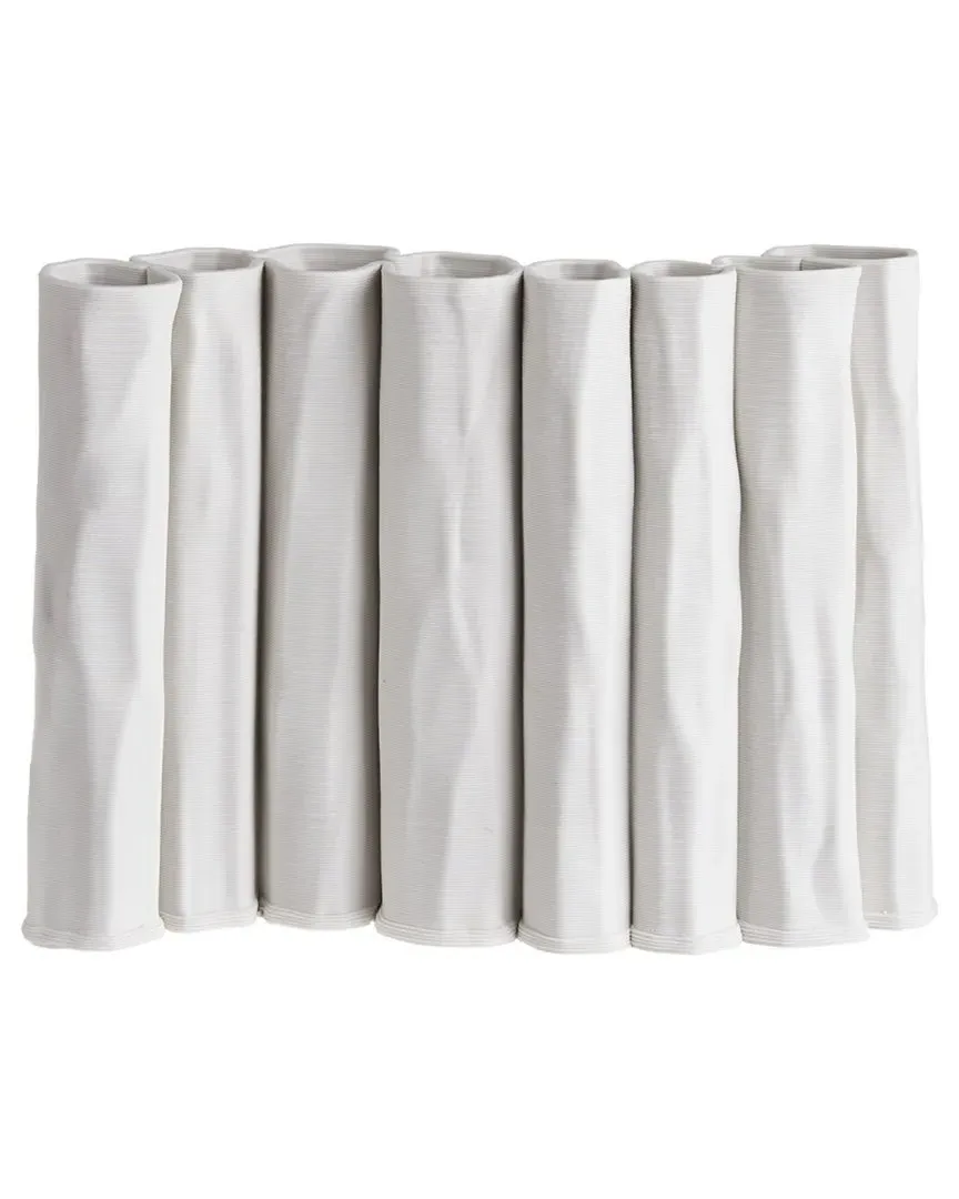 Ceramic 3D Printed Vase - White, Iron image