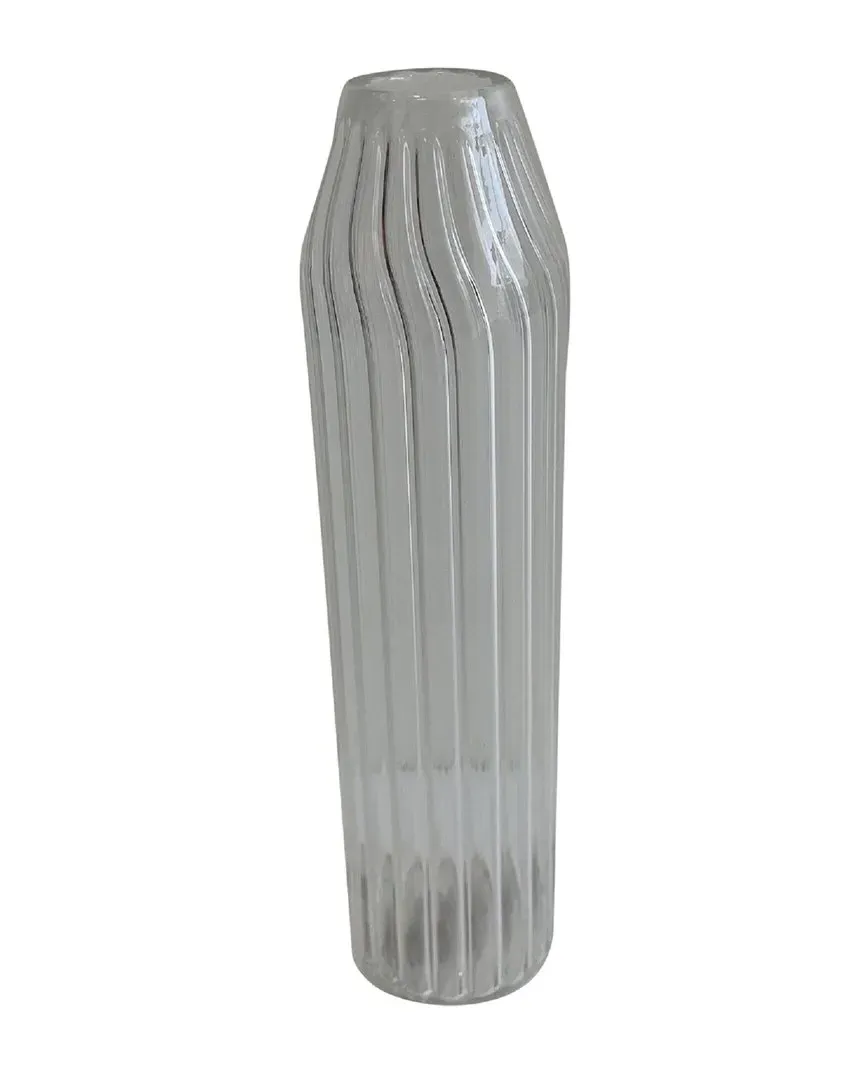 Decorative Glass Bottle Vase - Clear image