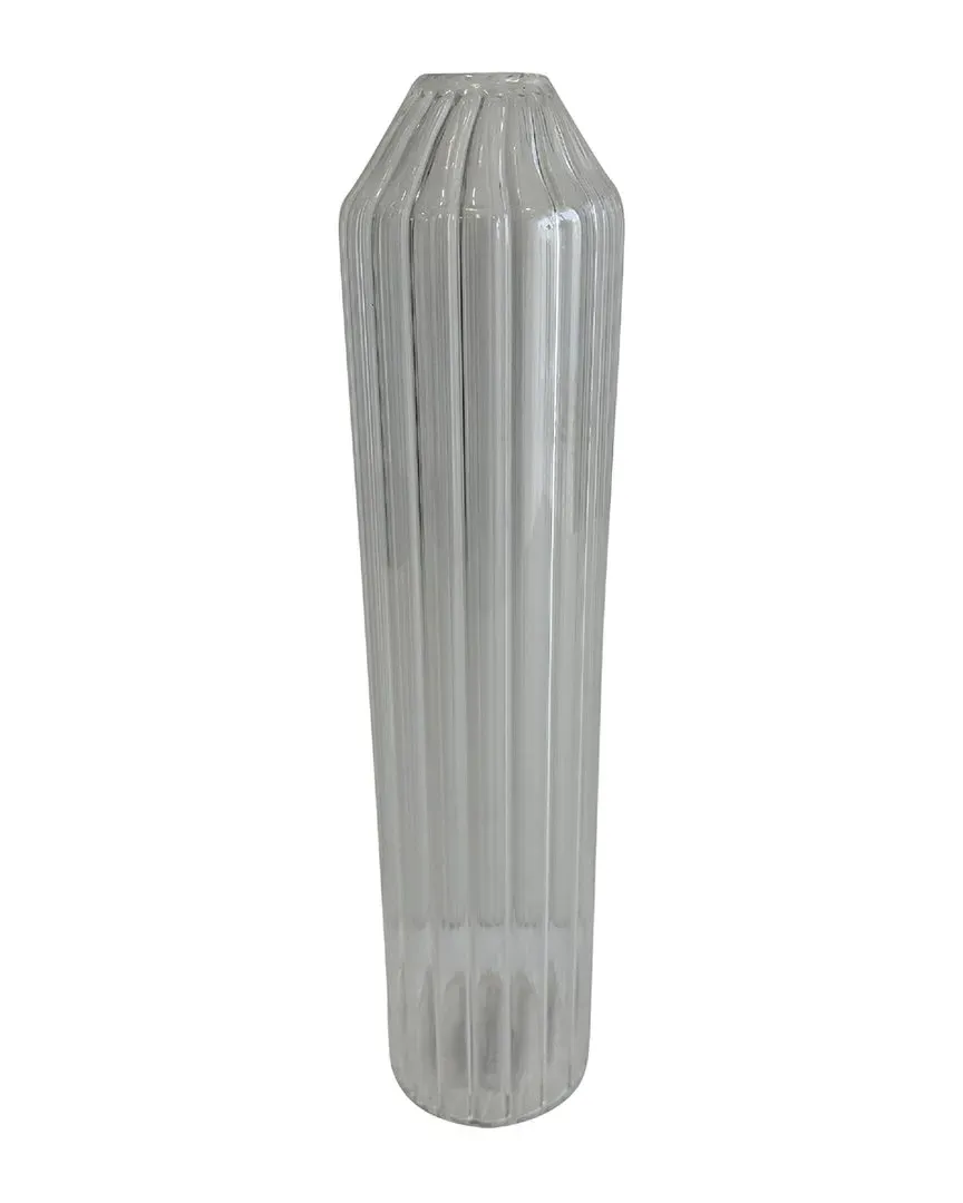 Decorative Glass Bottle Vase - Clear