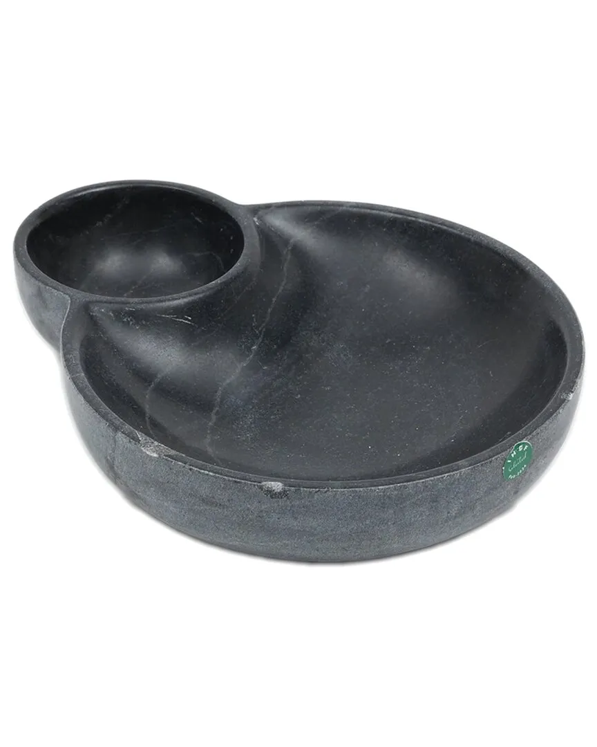 Dip Bowl Platter - Black, Ceramic image