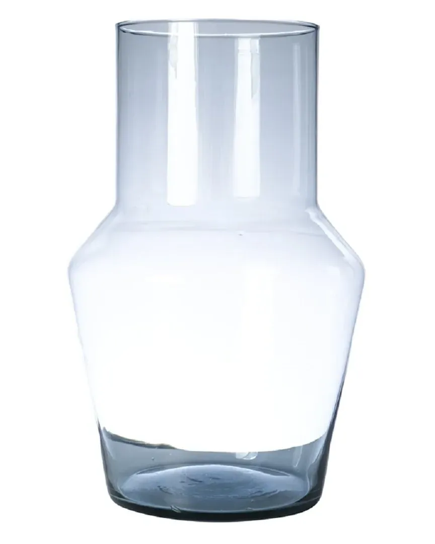 Evie Mouthblown Recycled Glass Vase - Transparent image