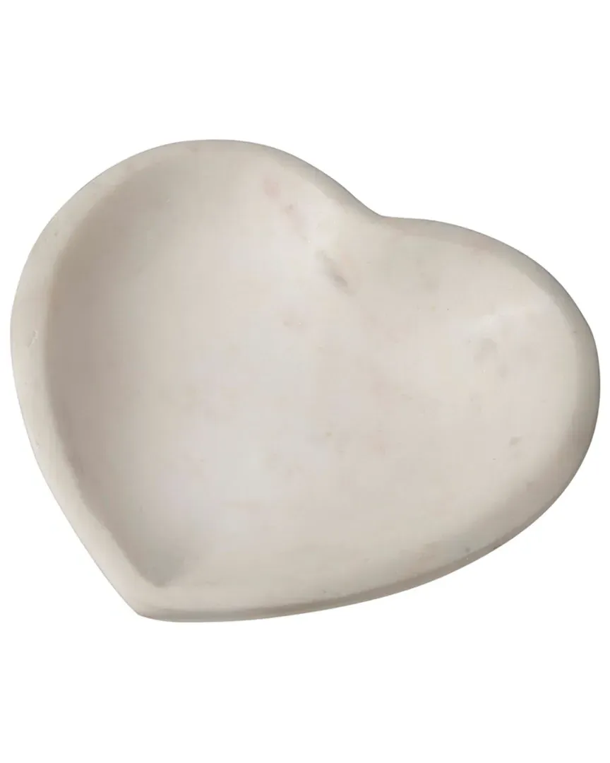 Heart Shaped Bowl - White, Marble image
