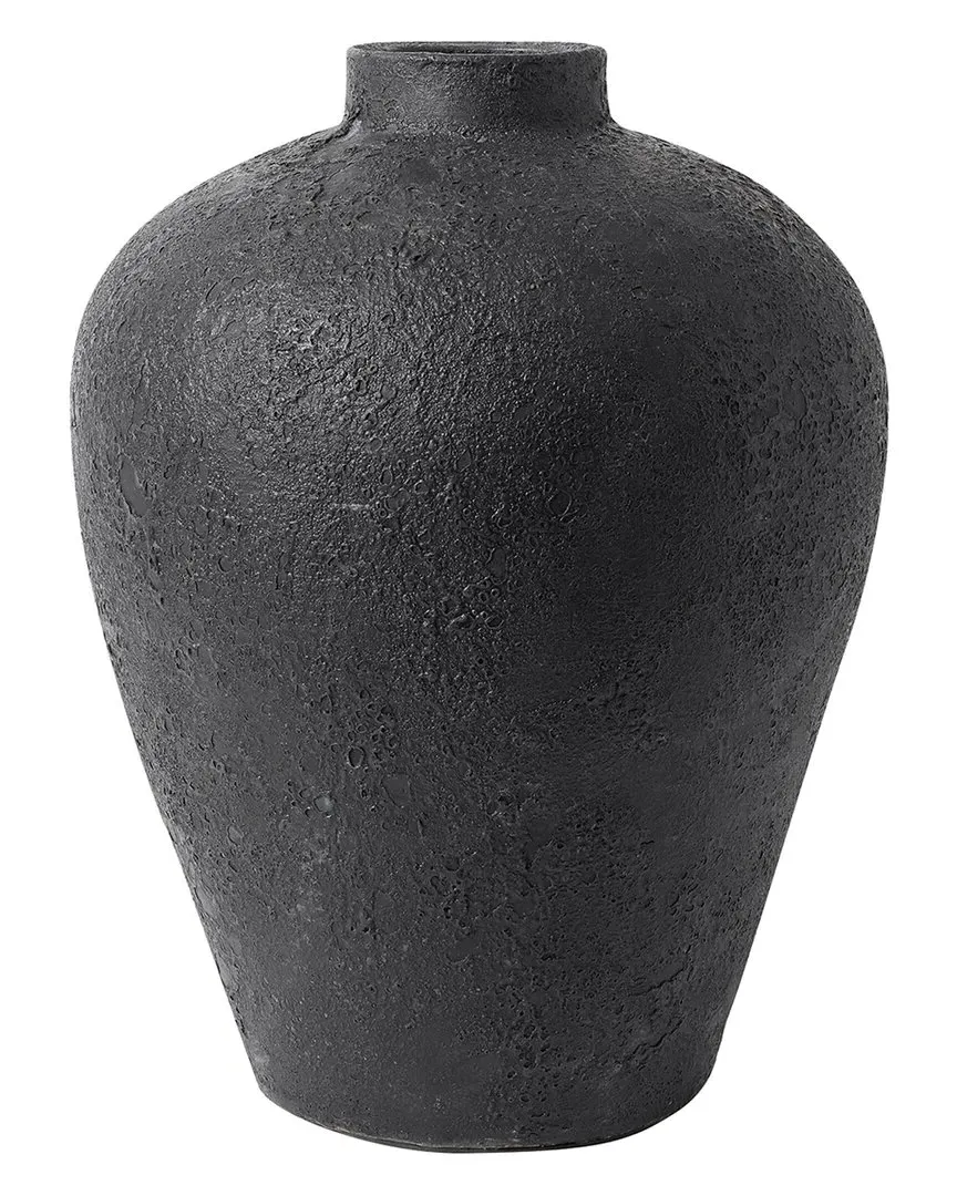 Ioulia 16in Table Vase - Dark Gray, Terracotta