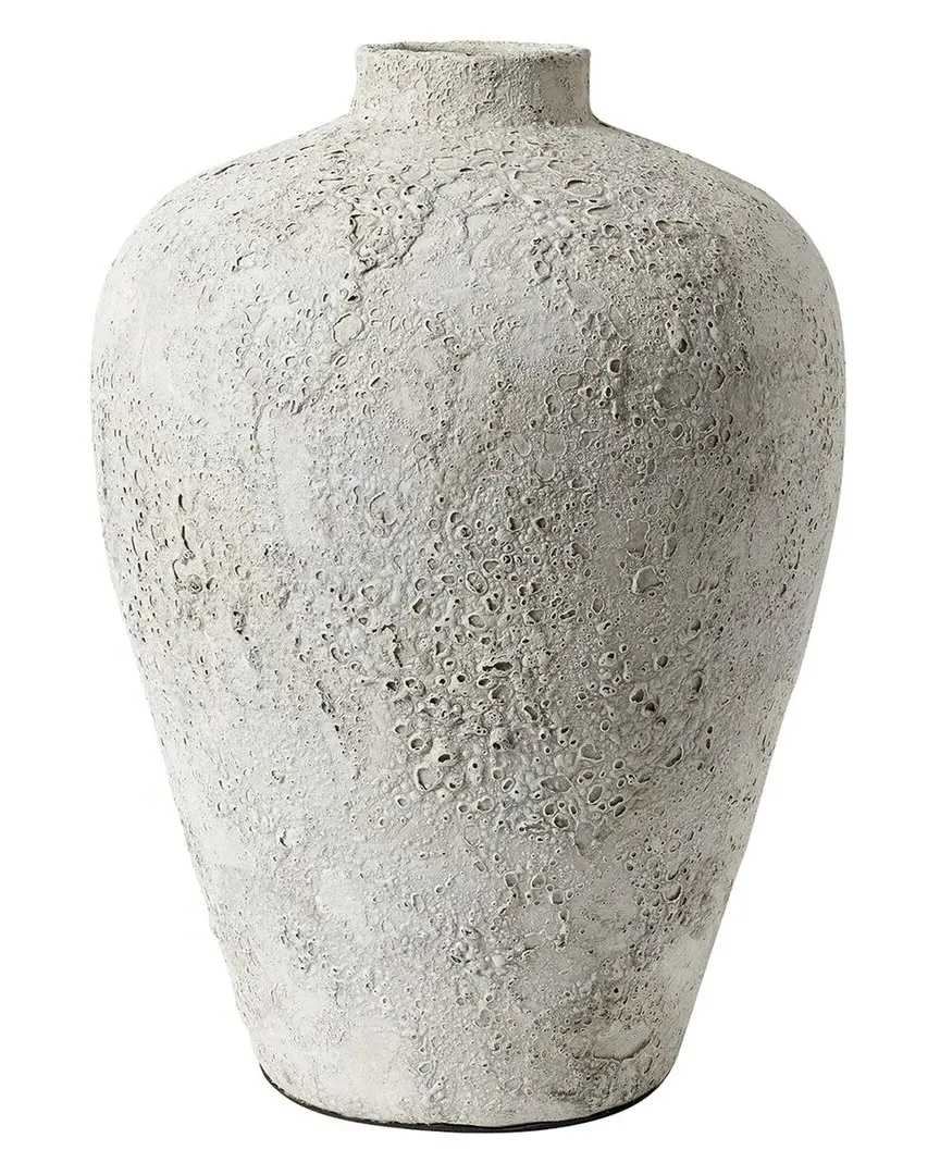 Ioulietta 16in Table Vase - Dark Gray, Terracotta