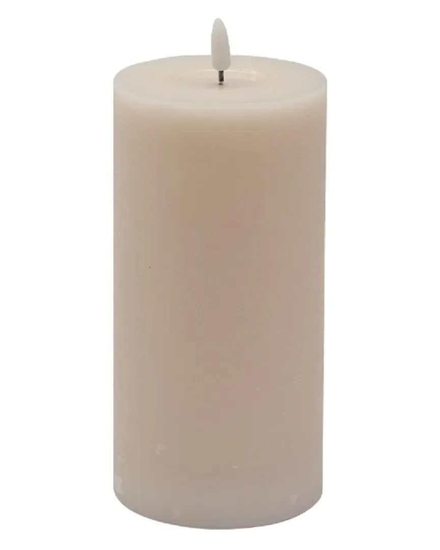 Large Flameless Pillar Candle - Pink, Wax