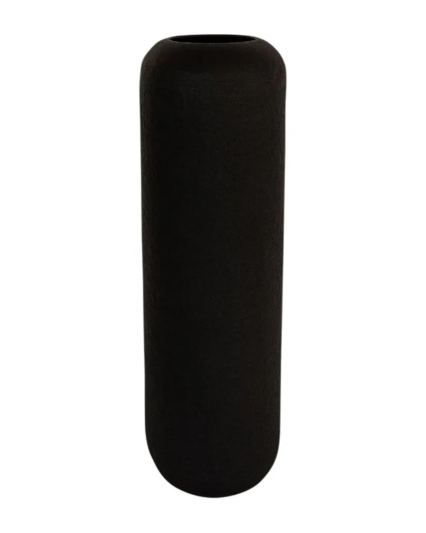 Large Hammered Vase - Textured Black, Iron image