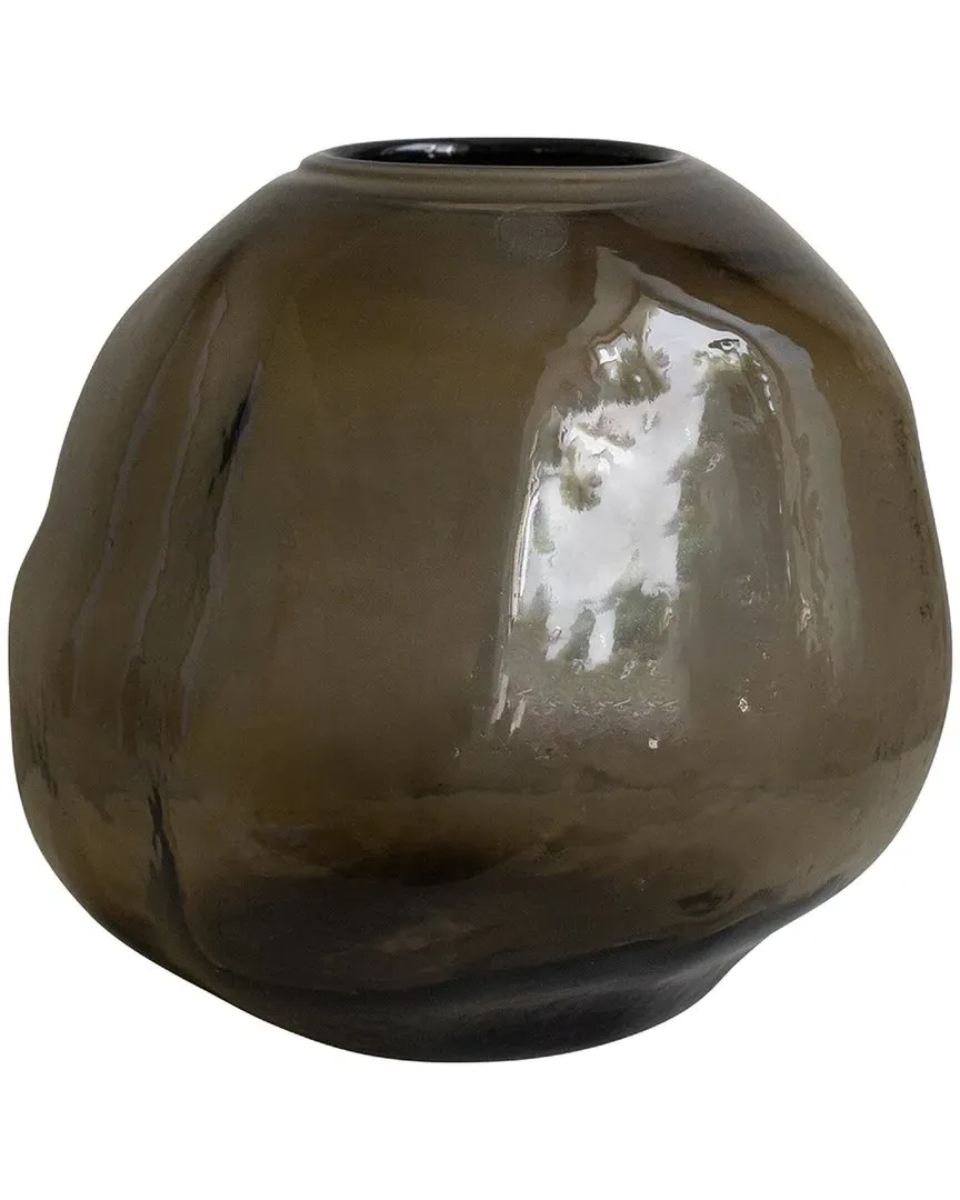 Large Pebble Vase - Brown, Glass image