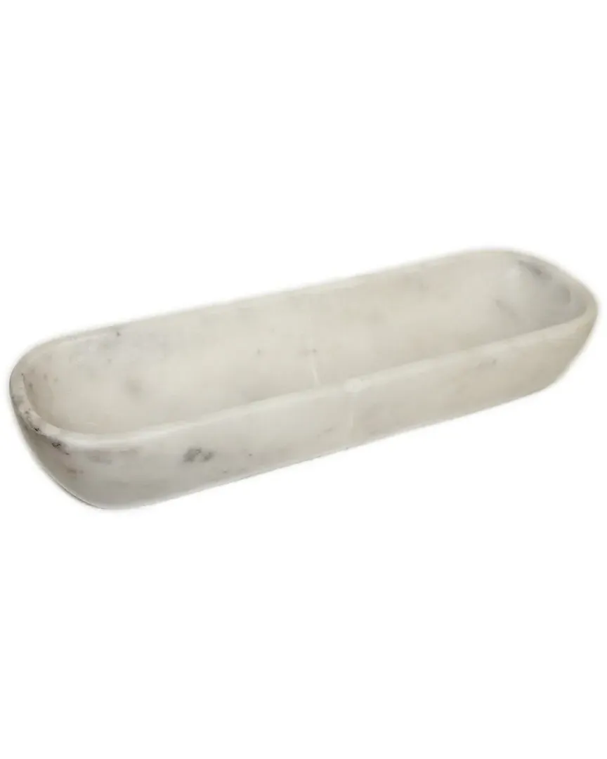 Oval Bowl - White, Marble image