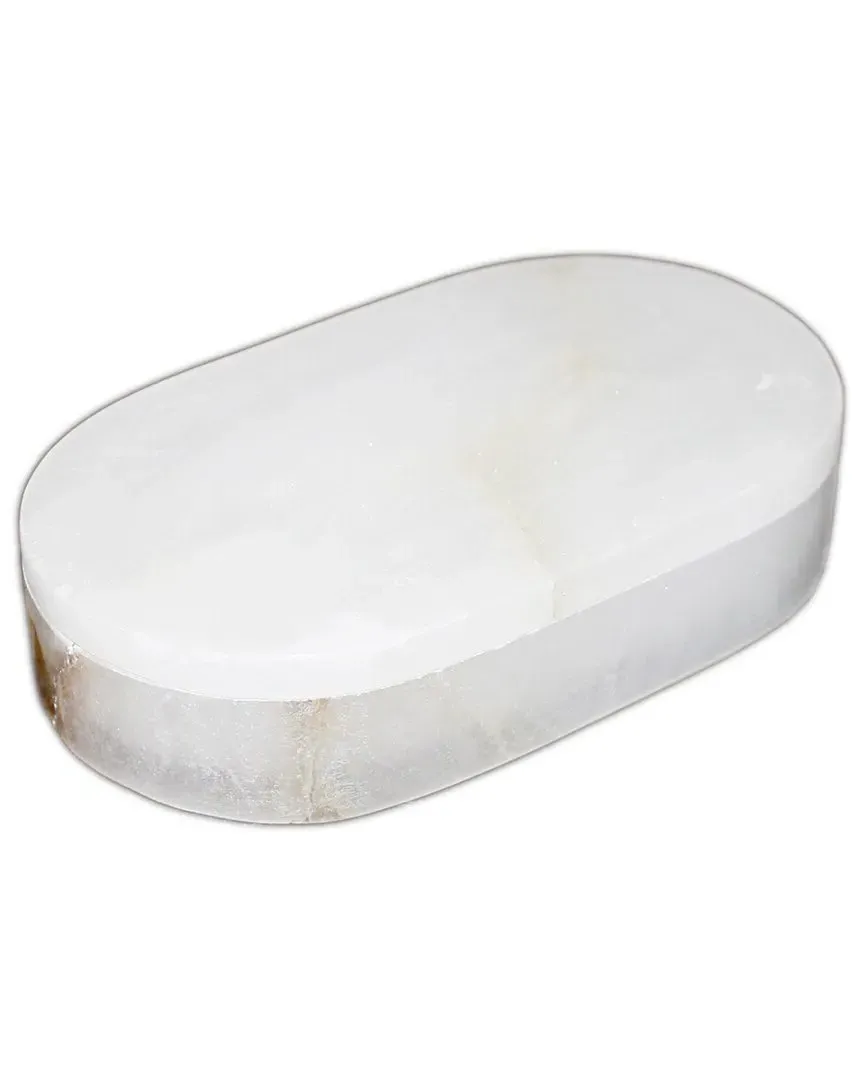 Oval Display Box - White, Alabaster image